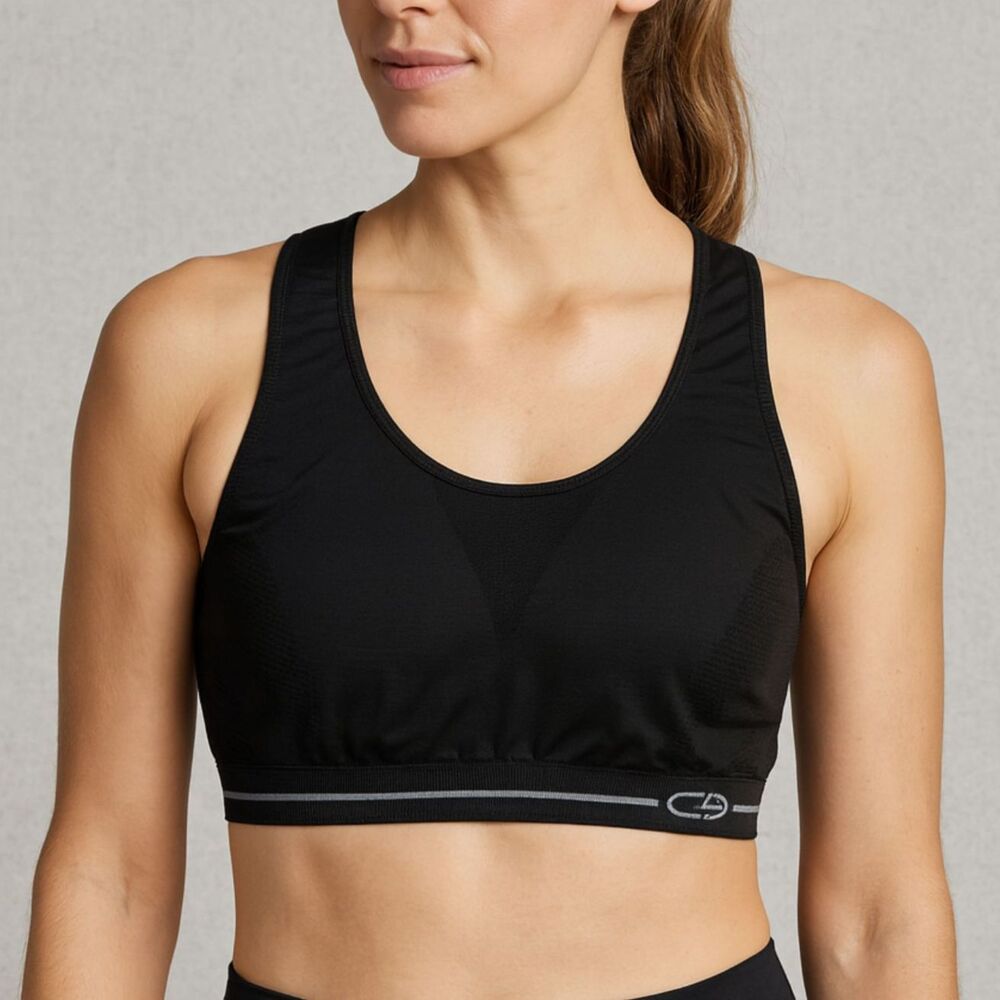 NWT Champion C9 Black Racerback Seamless Sports Bra Small 32B 32C 34A 34B